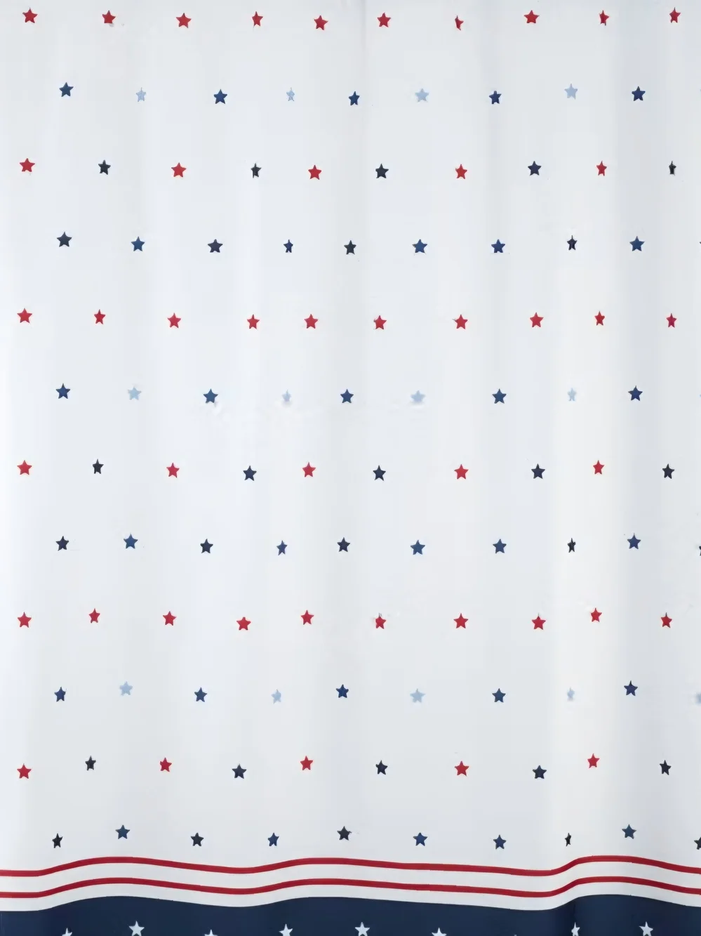Avanti Home Stars Shower Curtain in White with Red & Blue Stars